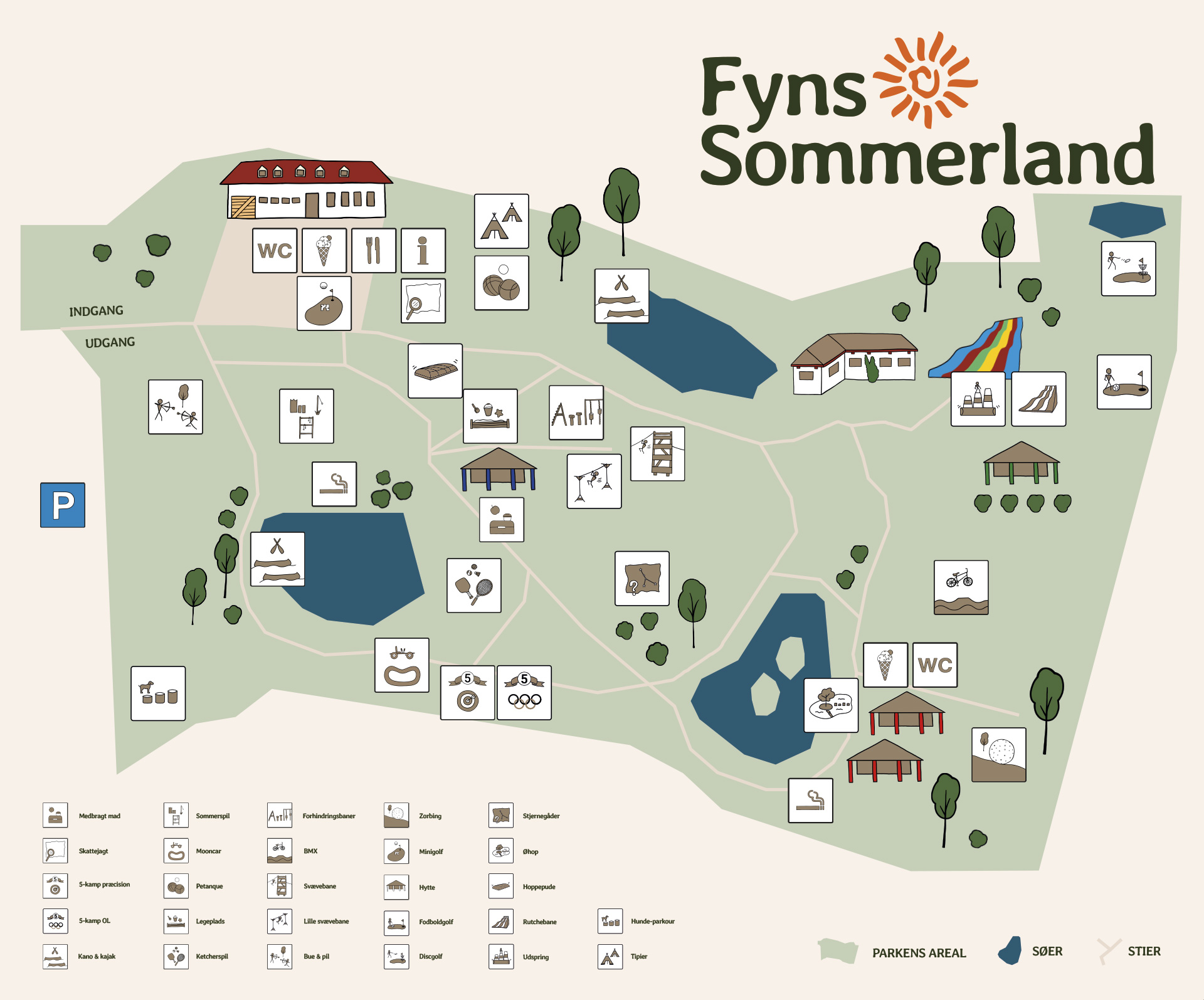 Fyns Sommerland oversigtskort